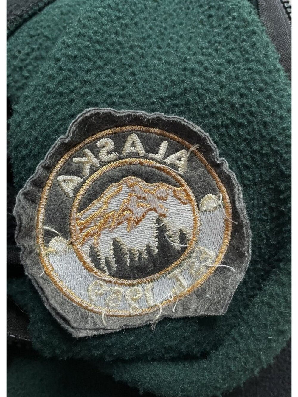 Vintage 90s Alaska Polar Fleece Vest Chest Patch Men’s L Alaska Green GORP - Picture 10 of 10